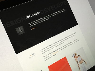 Portfolio V2 joedawson personal portfolio subtle ui web