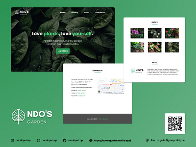 Ndo's Garden Landing Page css garden html javascript landing page nursery plant shop plants responsive website webdesign