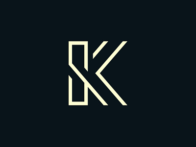 SK letter mark logo logotype