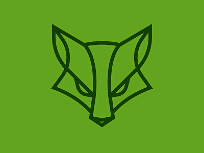 fox head monoline design icon illustration logo logotype
