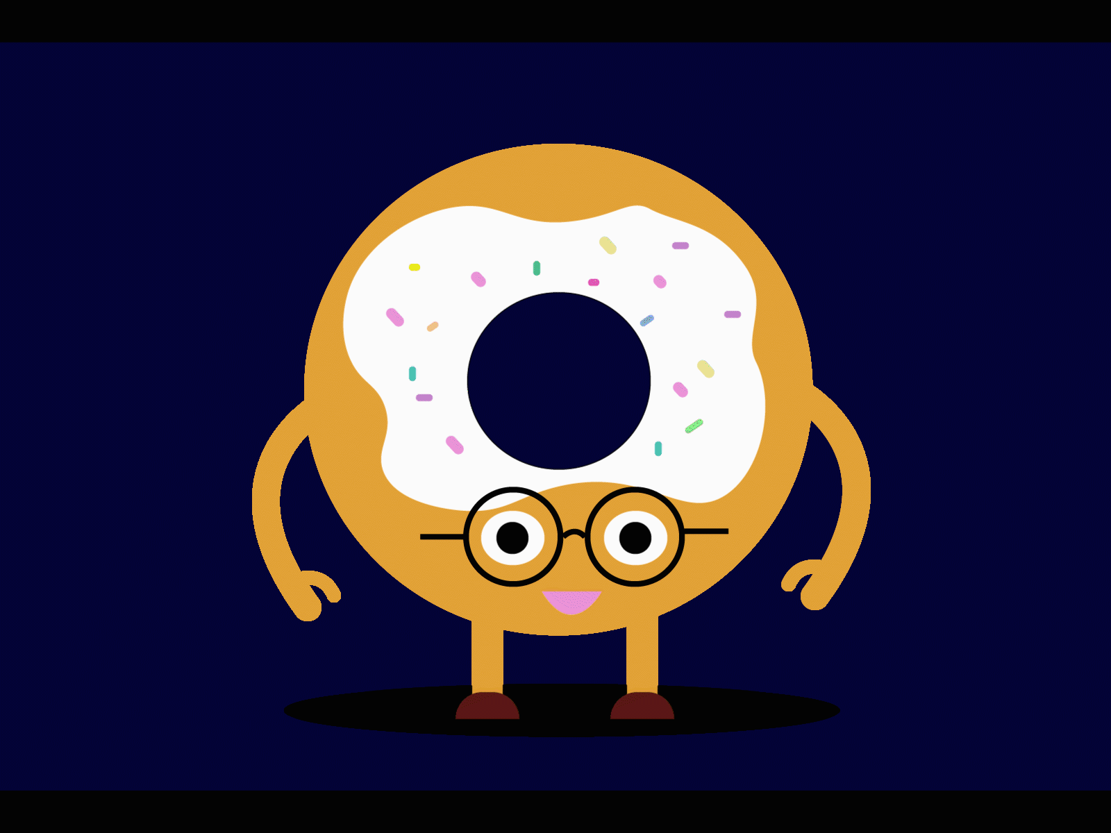 Dancing Doughnut aftereffects animatedgif animation design illustration illustrator minimal minimalism motion design motion graphic motiongraphics vector web