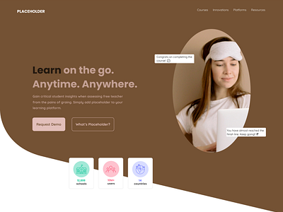 Homepage Design For Pursuing Online Courses