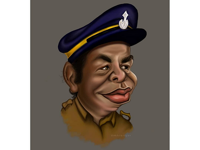 Thilakan (caricature) akhilkiliyan digitalpainting caricatures