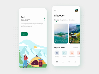 Eco Tourism - Tour & Travel app ui design