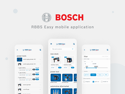 Robert Bosch - RBBS Easy app UI design app app design app ui bosch design development e comerce e commerce e commerce app e commerce design e commerce shop e shop ecommerce ui ux