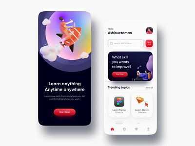 Online Learning App UI Exploration