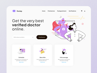 Medical landing page design