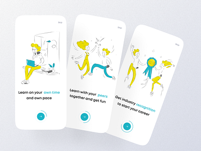 Ed Tech Onboarding app app design course design ed ed tech edu education illustration learning learning app onboarding online tech ui ui ux ui design ux