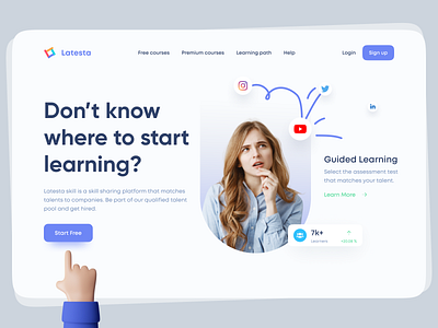 Edtech Landing Page UI Design