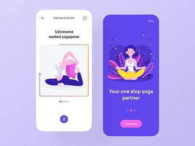 Yoga Fitness App UI/UX Design andriod app app design design fitnes health ios meditation mental health mobile app ui ui ux ui design ux yoga