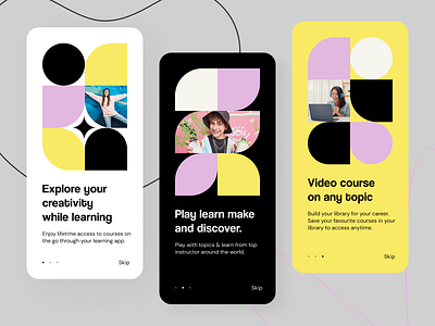 E-learning app onboarding