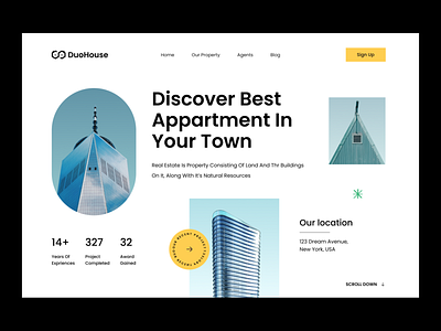 Real Estate Website Landing Page design estate house landing page real ui ui ux ui design ux website