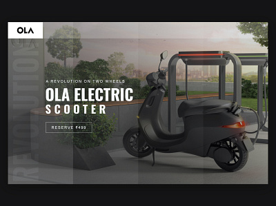 Ola - Electric Scooter Concept | E-Scooter e scooter e scooter website ola ola electric scooter scooter landing page