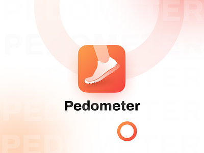 Pedometer App icon - Logo Design - App - Mobile App icon branding fitnesh app icon logo mobile app icon mobile app logo step counter step counter app ui