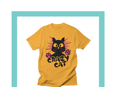 Crazy cat T-Shirt cat cat lovers character cloth design happiness happy illustration print tshirt