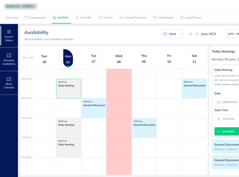 User Availability by Naveen on Dribbble