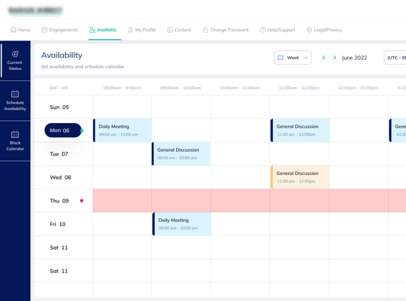 User availability - wide by Naveen on Dribbble