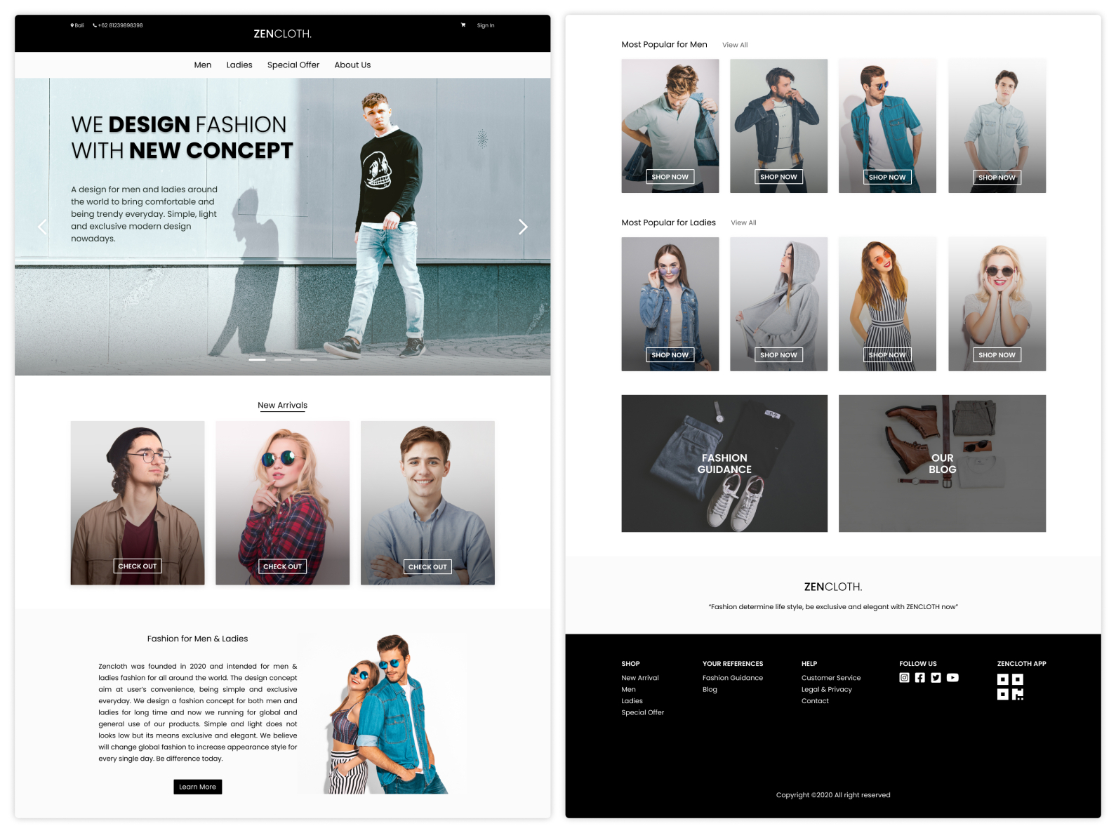 Zencloth Website Design By Zenith Wibawa On Dribbble