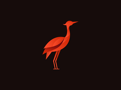 concept colorful design for crane bird animal colorful crane bird gradient graphic design graphicdesign ilustration modern simple vector