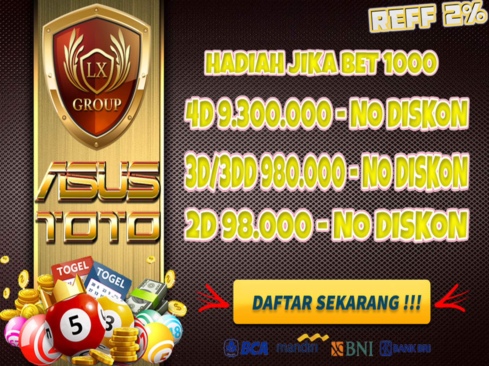 ASUSTOTO BO TERBAIK DI ASIA MEMBAYAR KAN KEMENANGAN