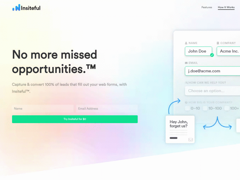 New Homepage Design - Animated Gradient