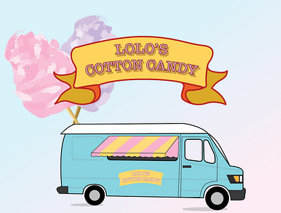 Cotton Candy cotton candy design food truck illustration illustrator weekly warm up