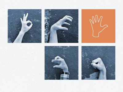 Who We Are blue hand hands orange photography photos squares