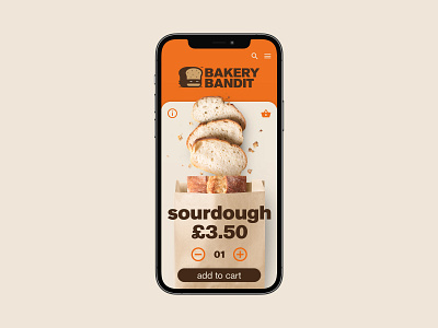 Bakery Bandit UI app baker bakery bread design food