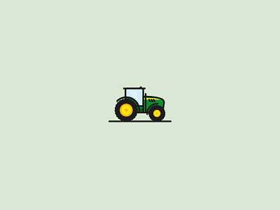 Tractor 6115r farm icon illustration john deere machine tractor vector