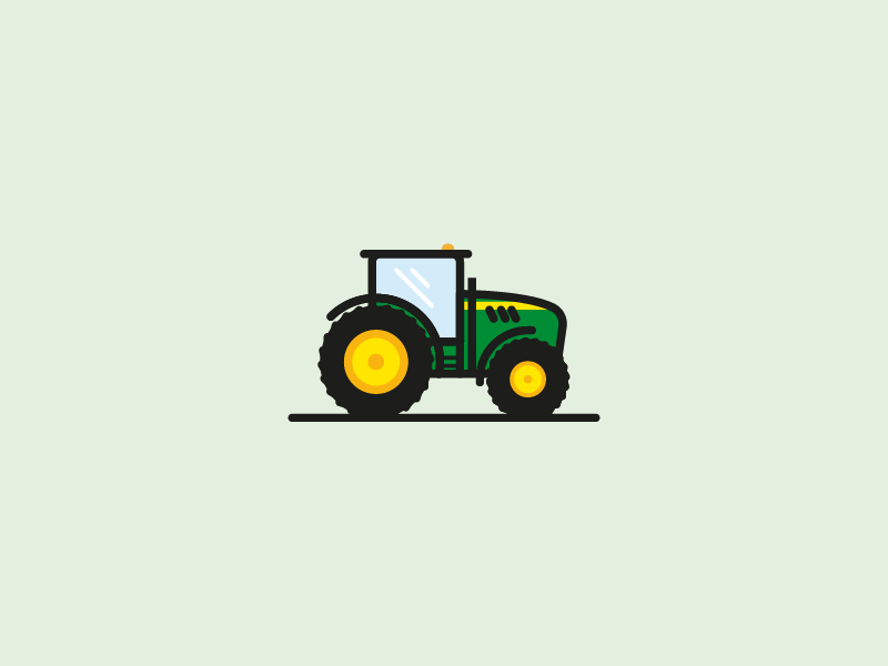 Tractor Animated 6115r ae farm gif icon illustration john deere machine tractor vector