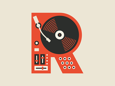 R is for Record deck hip hop music player r record turntable