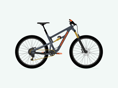 Santa Cruz Hightower LT bike dream illustration mountain mtb vector