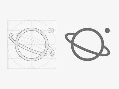 Logo WIP brand icon identity moon orbit saturn space