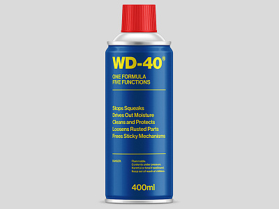 WD-40 can lubricant packaging shed spray