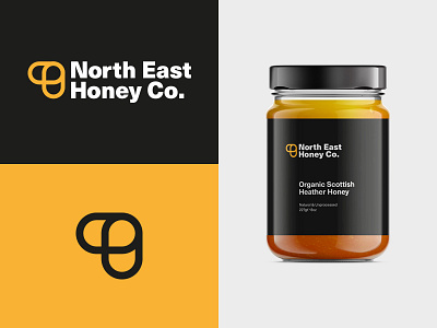 North East Honey Co. bee jar logo packaging