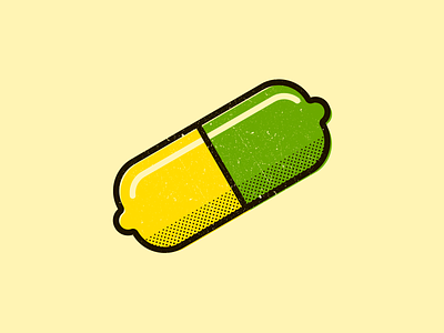 A Bitter Pill To Swallow icon lemon lime medication texture