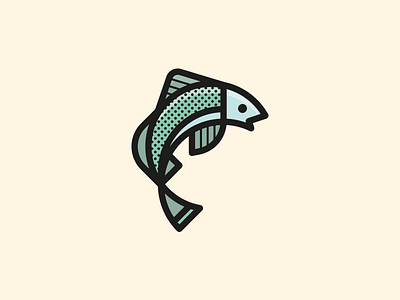 Jumping Fish for sale icon thicklines vector