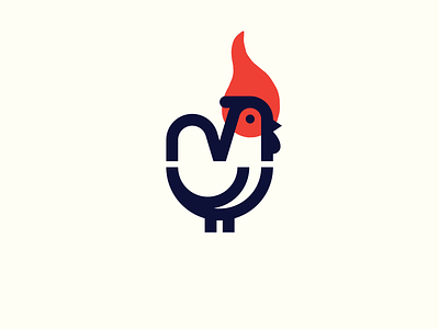 HOT CHICKEN bird brand branding chicken design flame food forsale icon logo m nashville restaurant sale spice spicy street takeaway vector
