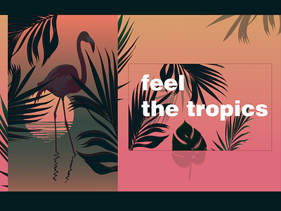 Illustration - Feel the tropics 2d art design graphic design illustration illustrator minimal ui vector