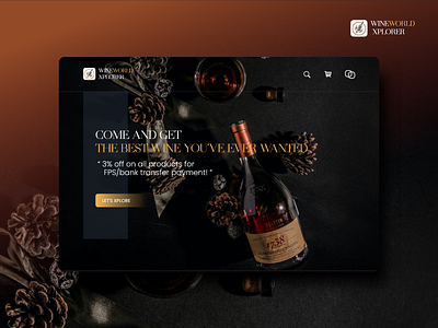 Wineworld Xplorer Landing Page design landing page landing page design ui ui design uiux web website wine