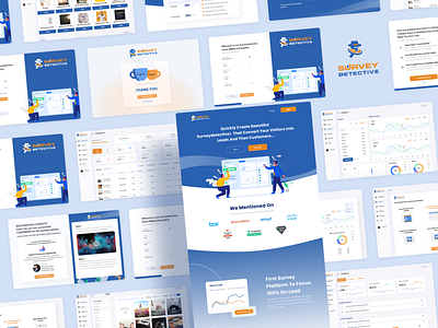Survey Detective Website Pages design survey surveyor surveys ui design webdesign website website design