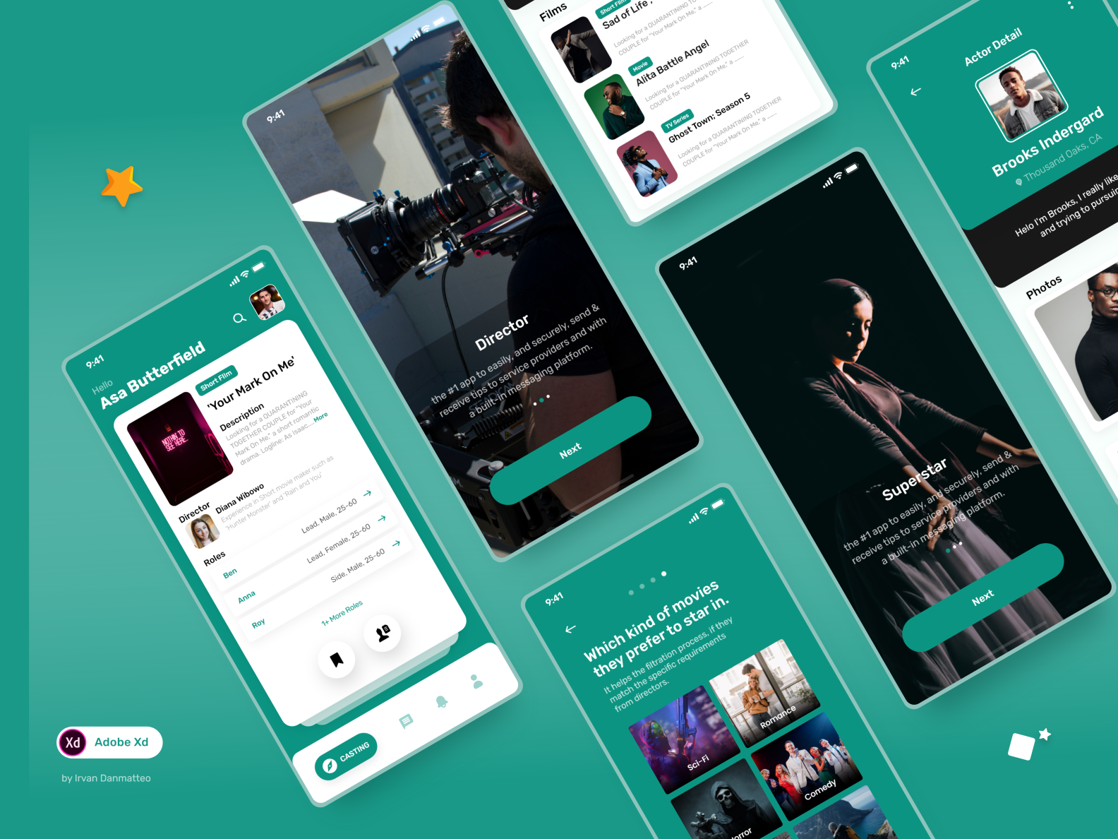 Starcast App UI Screens by Irvan Wibowo on Dribbble