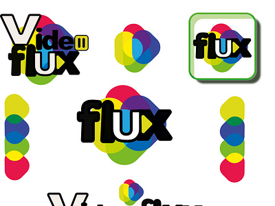 FLUX VIDEO app logo design design illustraion illustrator logo mockup photoshop vector video app