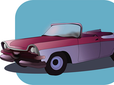 VINTAGE CAR art car cartoon design icon illustration illustrator vintage vintage design