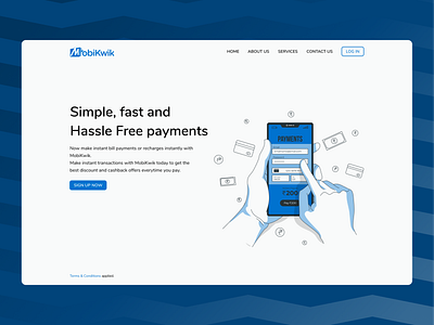 Fintech Website Hero Page - MobiKwik