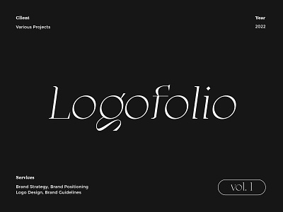 Logofolio Vol. 1 boutique branding boutique identity brand identity branding bw femenine logo logo logofolio modern logo nice strategy typography logo women brand