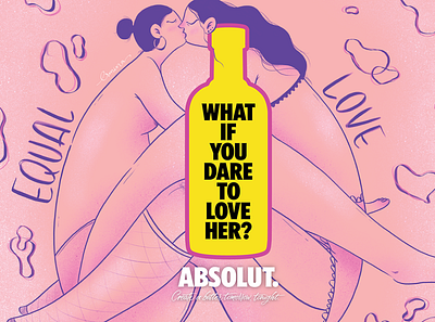 Illustrations for ABSOLUT Cyprus campaign absolut advertising brand campaign design drink equality illustration love vodka