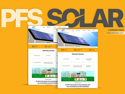 PFS Solar (Power From Sun) Landing Page landing page solar company solar system ux design web design