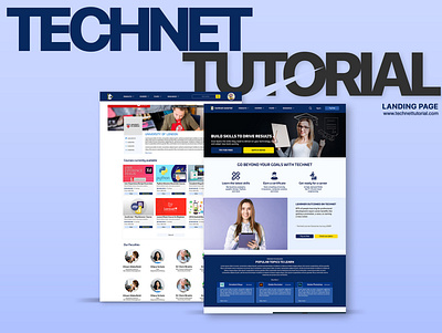 Technet Tutorial Landing page elearning website graphic design website design