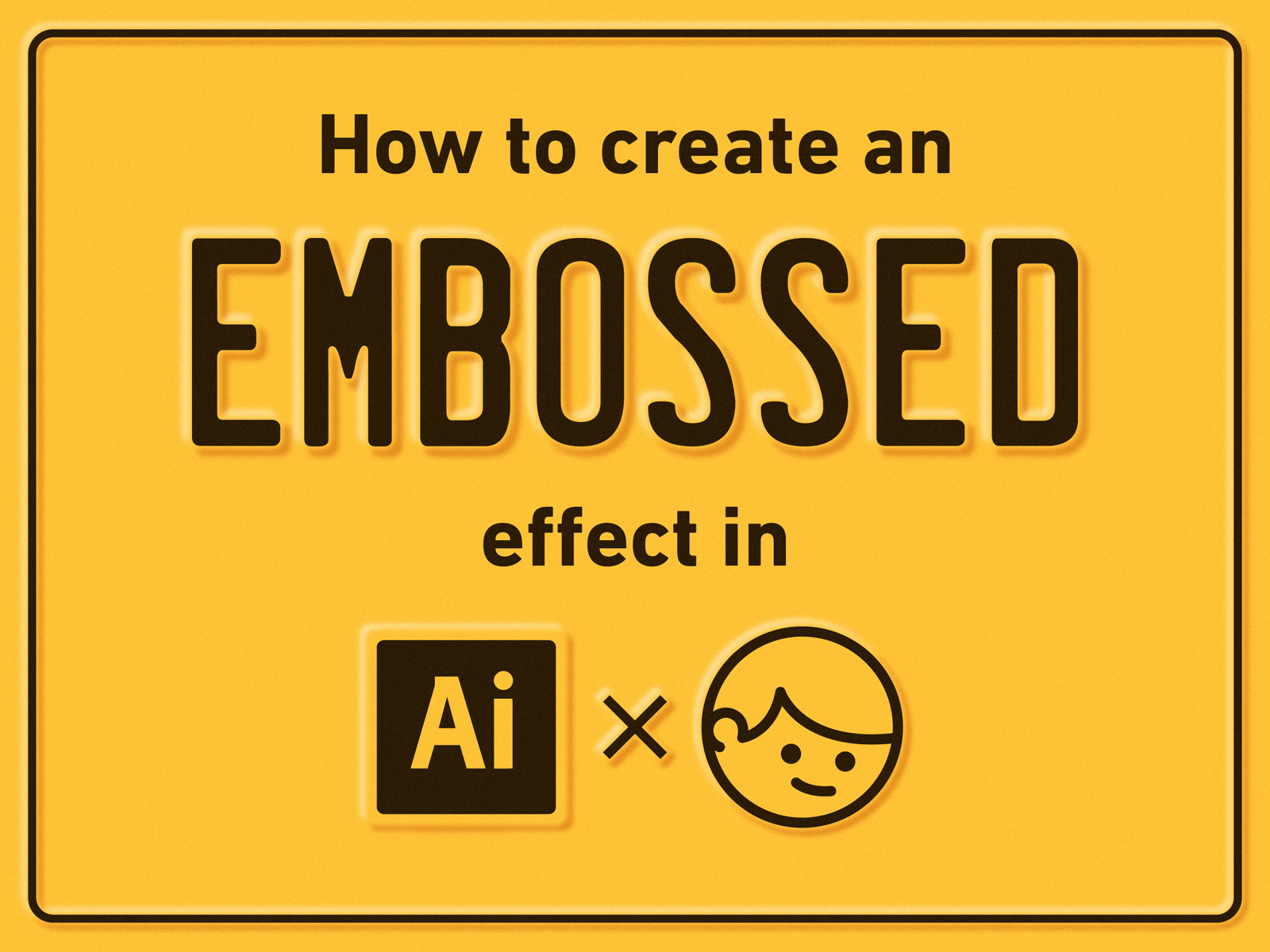 How to create an embossed effect in Ai adobe blur design freebie graphic design illustration illustrator license metal plate retro simple tutorial vector vintage